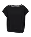 Kaos Stripe-trim T-shirt In Black