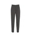 Kaos Tailored Brown Chino Trousers With Straight Leg Design And Subtle Seaming In Gray
