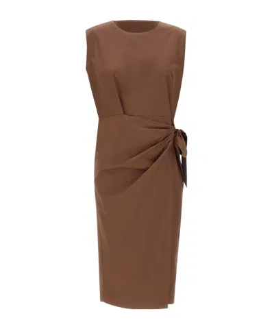 Kaos Knotted-waist Wrap-style Midi Dress In Multi