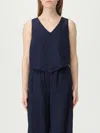 Kaos Top  Woman Color Blue