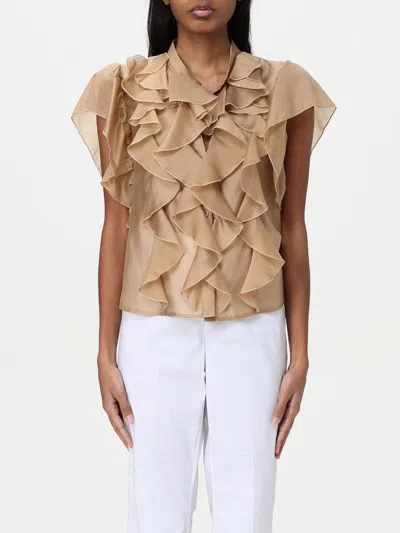 Kaos Top  Woman Color Camel