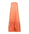 Kaos Woman Maxi Dress Orange Size 6 Cotton In Orange