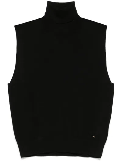 Kaos Turtleneck Top In 黑色