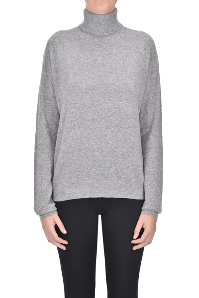 Kaos Turtleneck Wool Pullover In Gray