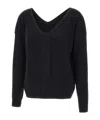 Kaos V-neck Sweater In Black