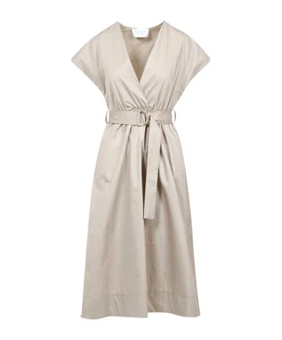 Kaos V-neck Dress In Neutral
