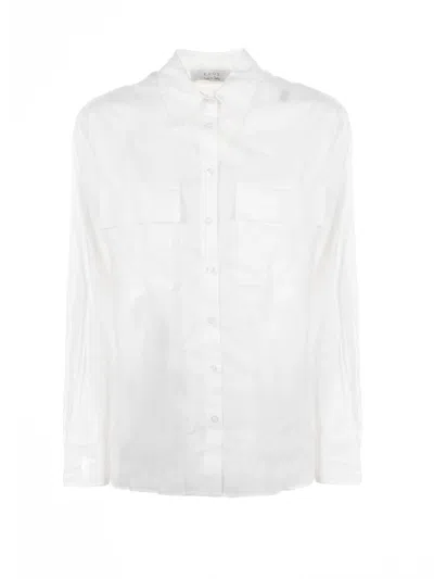 Kaos White Shirt With Pockets In Panna
