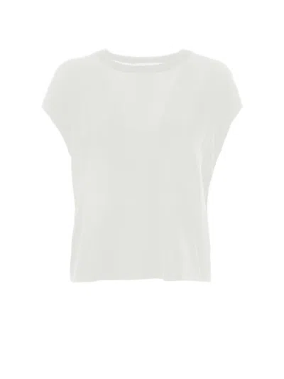 Kaos White T-shirt With Pockets In Panna