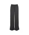 Kaos Wide-leg Trousers With Cuffed Hem In Black