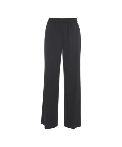Kaos Wide Leg Trousers With Elastic Waist In Black