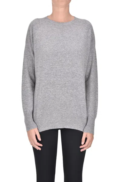 Kaos Wide Wool Pullover In Gray