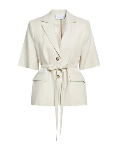 Kaos Woman Blazer Beige Size 10 Linen In Neutral