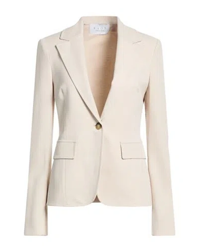Kaos Woman Blazer Beige Size 10 Modal, Polyester, Viscose In Sand