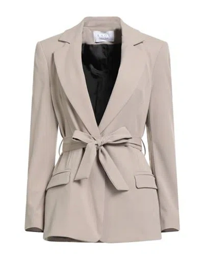 Kaos Woman Blazer Beige Size 8 Polyester, Viscose, Elastane In Gray