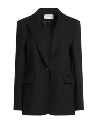 Kaos Woman Blazer Black Size 10 Viscose, Polyamide, Elastane