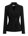 Kaos Woman Blazer Black Size 12 Polyester, Elastane In Black