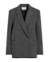 Kaos Woman Blazer Black Size 12 Polyester, Viscose, Elastane In Gray