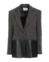 Kaos Woman Blazer Black Size 12 Polyester, Viscose, Elastane, Polyurethane In Gray