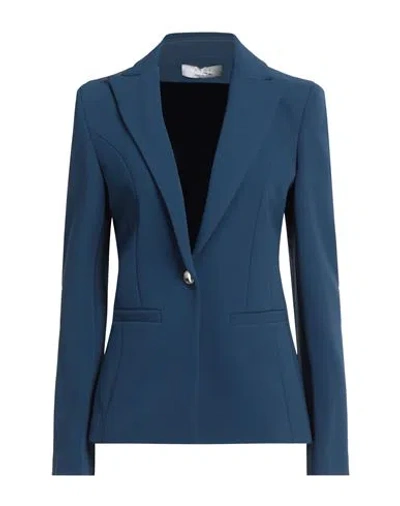 Kaos Woman Blazer Blue Size 12 Polyester, Elastane