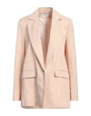 Kaos Woman Blazer Blush Size 8 Viscose, Linen In Pink