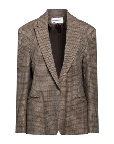 Kaos Woman Blazer Brown Size 10 Polyester, Viscose, Elastane
