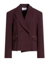 Kaos Woman Blazer Burgundy Size 10 Polyester, Elastane In Red