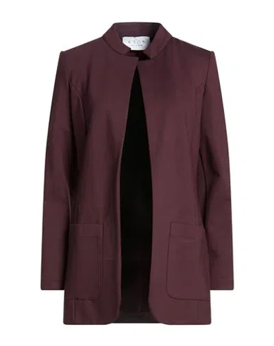 Kaos Woman Blazer Burgundy Size 6 Viscose, Polyamide, Elastane In Red