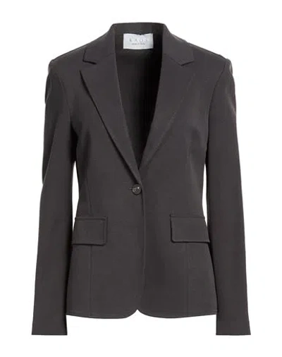 Kaos Woman Blazer Charcoal Size 10 Modal, Polyester, Viscose In Gray