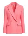 Shop Kaos Woman Blazer Coral Size 10 Polyester, Elastane In Red