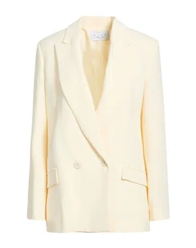 Kaos Woman Blazer Cream Size 10 Polyester, Elastane In Neutral