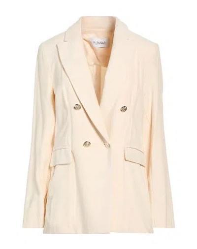 Kaos Woman Blazer Cream Size 4 Viscose, Cotton, Polyamide In White