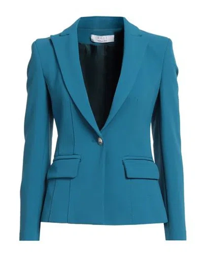 Kaos Woman Blazer Deep Teal Size 2 Polyester, Elastane