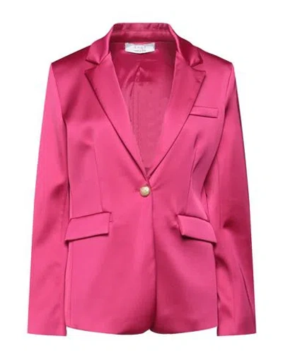 Kaos Woman Blazer Garnet Size 6 Polyester, Elastane In Red