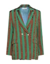 Kaos Woman Blazer Green Size 6 Polyamide, Viscose, Polyester In Green
