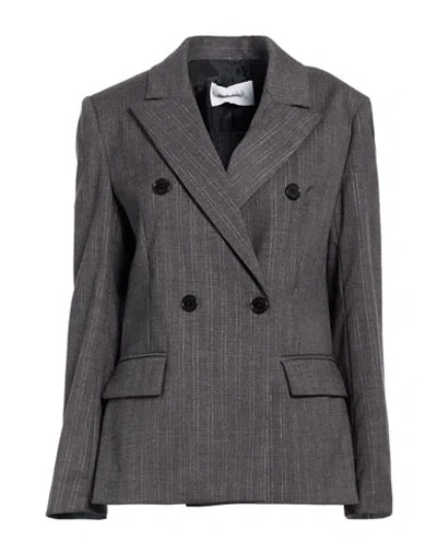Kaos Woman Blazer Grey Size 6 Polyester, Viscose, Elastane In Gray