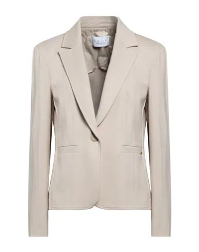 Kaos Woman Blazer Light Grey Size 10 Viscose, Polyamide, Elastane In Gray
