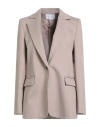 Kaos Woman Blazer Light Grey Size 12 Viscose, Polyamide, Elastane In Neutral