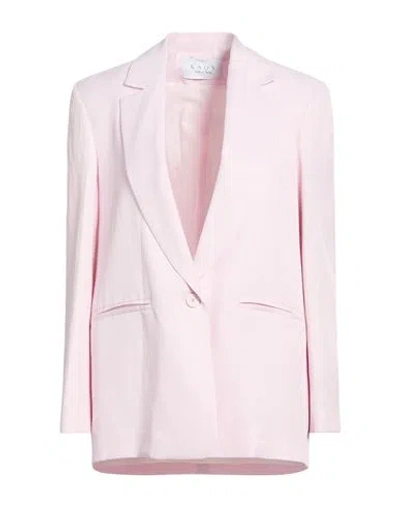 Kaos Woman Blazer Light Pink Size 12 Viscose, Linen