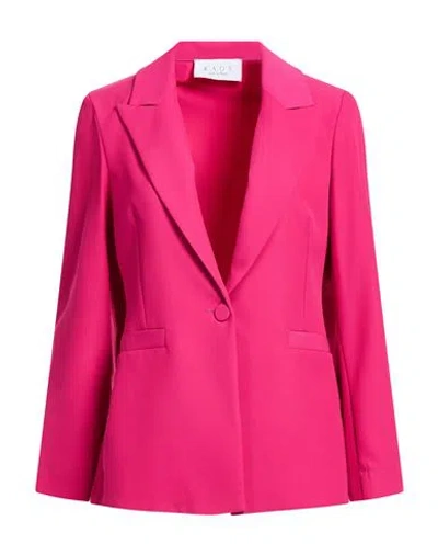 Kaos Woman Blazer Magenta Size 6 Polyester, Elastane In Pink