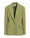 Kaos Woman Blazer Military Green Size 12 Polyester, Elastane In Green