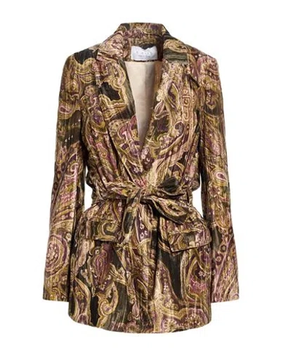 Kaos Woman Blazer Mustard Size 12 Polyester In Yellow