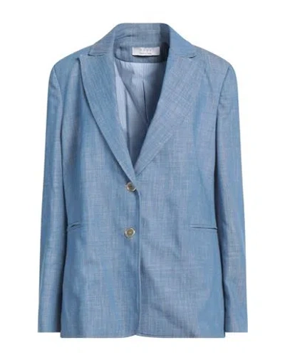 Kaos Woman Blazer Pastel Blue Size 12 Cotton, Polyamide, Elastane