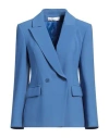 Kaos Woman Blazer Pastel Blue Size 10 Polyester, Elastane In Blue