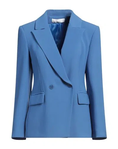 Kaos Woman Blazer Pastel Blue Size 10 Polyester, Elastane