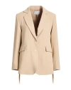 Kaos Woman Blazer Sand Size 8 Polyester, Elastane In Brown