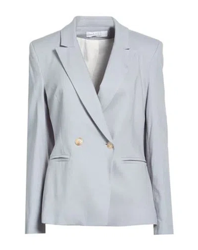 Kaos Woman Blazer Sky Blue Size 6 Viscose, Linen, Cotton, Elastane