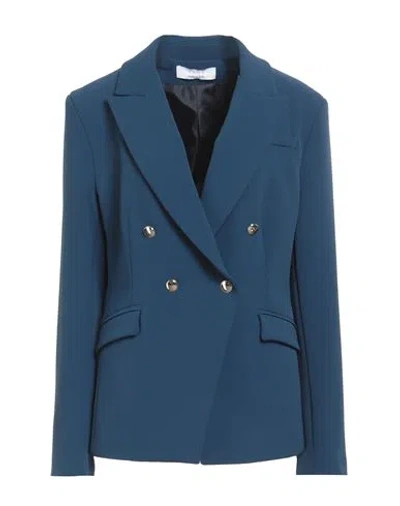 Kaos Woman Blazer Slate Blue Size 4 Polyester, Elastane