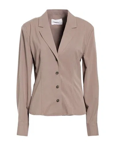Kaos Woman Blazer Taupe Size 6 Polyester, Viscose, Elastane In Gray