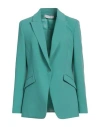 Kaos Woman Blazer Turquoise Size 6 Polyester, Elastane In Blue