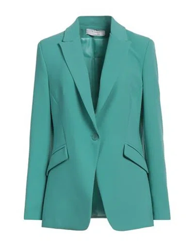Kaos Woman Blazer Turquoise Size 6 Polyester, Elastane In Blue
